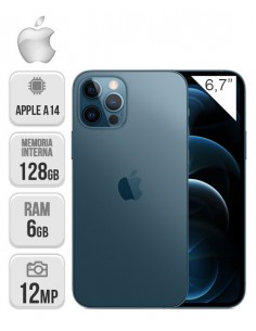 Apple : iPhone 12 Pro Max 128GB - Azul pacífico