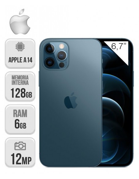 Apple : iPhone 12 Pro Max 128GB - Azul pacífico