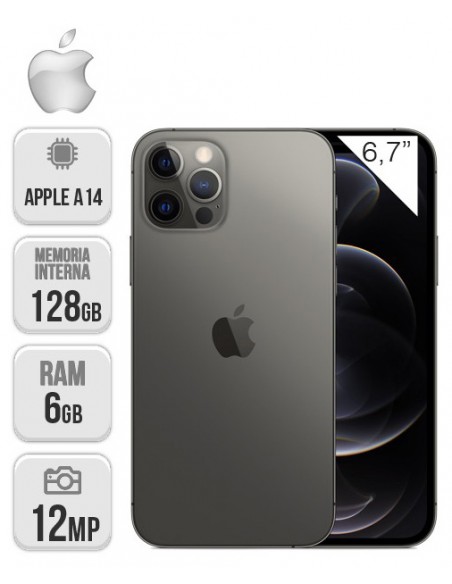 Apple : iPhone 12 Pro Max 128GB - Grafito