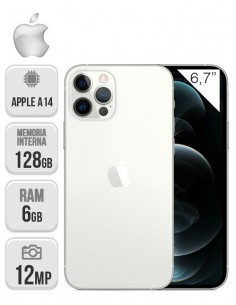 Apple : iPhone 12 Pro Max 128GB - Plata
