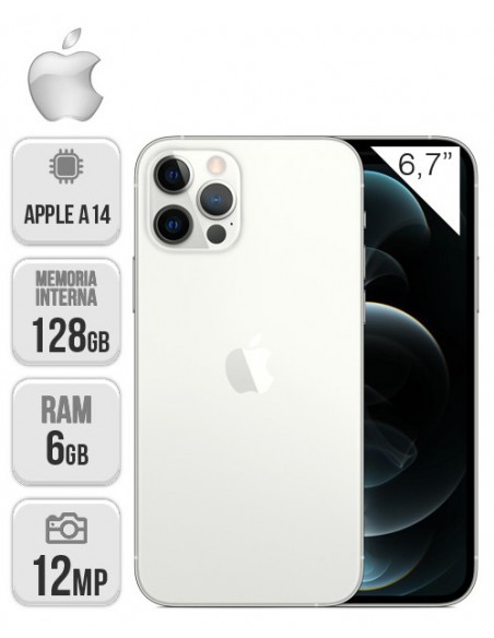 Apple : iPhone 12 Pro Max 128GB - Plata