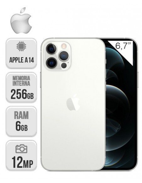 Apple : iPhone 12 Pro Max 256GB - Plata
