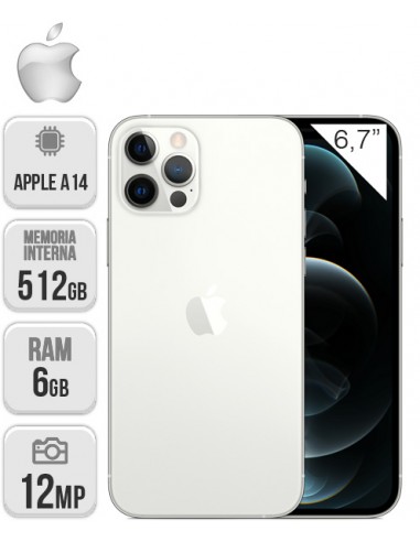 Apple : iPhone 12 Pro Max 512GB - Plata