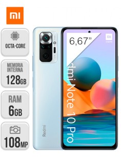 Xiaomi : Redmi Note 10 Pro 6/128GB - Azul Glaciar