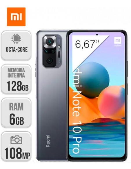 Xiaomi : Redmi Note 10 Pro 6/128GB - Gris Onyx