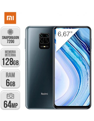 Xiaomi : Redmi Note 9 Pro DS 6/128GB - Gris Interestelar