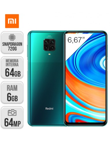 Xiaomi : Redmi Note 9 Pro DS 6/64GB - Verde Tropical