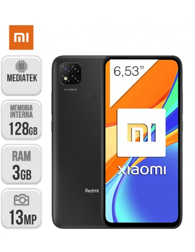 Xiaomi : Redmi 9C 3/64GB - Gris Medianoche