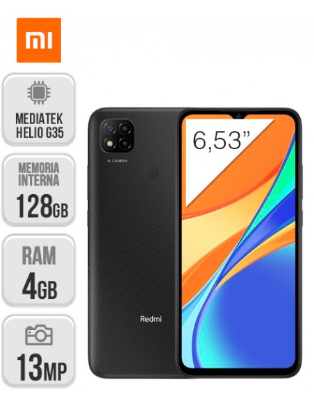 Xiaomi : Redmi 9C 4/128GB - Gris Medianoche