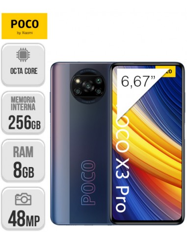 Xiaomi : Pocophone X3 Pro 8/256GB - Negro Fantasma