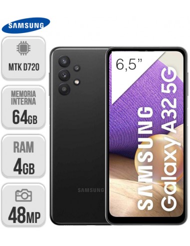 Samsung : A326 Galaxy A32 5G 4/64GB - Negro