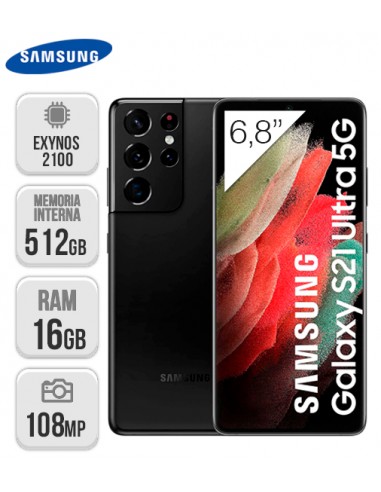 Samsung : G998 Galaxy S21 Ultra 5G 16/512GB - negro