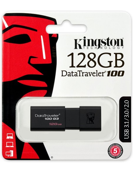 Kingston : Pendrive DT100G3 128GB (blíster)