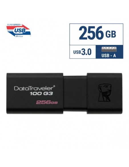 Kingston : Pendrive DT100G3 256GB (blíster)