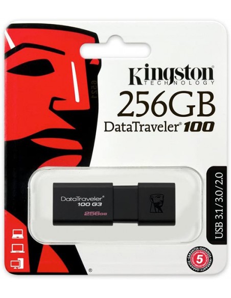 Kingston : Pendrive DT100G3 256GB (blíster)