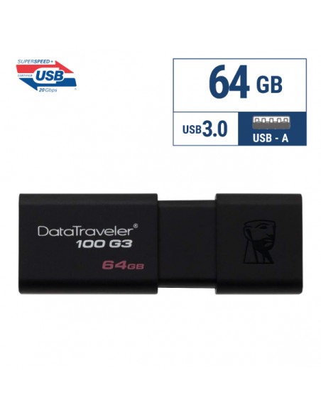 Kingston : Pendrive DT100G3 64GB (blíster)