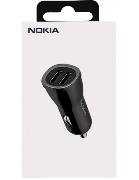Nokia : Cargador de coche DC-310 2xUSB 2.1A - negro (blíster)