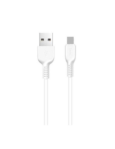 Hoco : Cable de datos microUSB 2m - blanco (blíster)