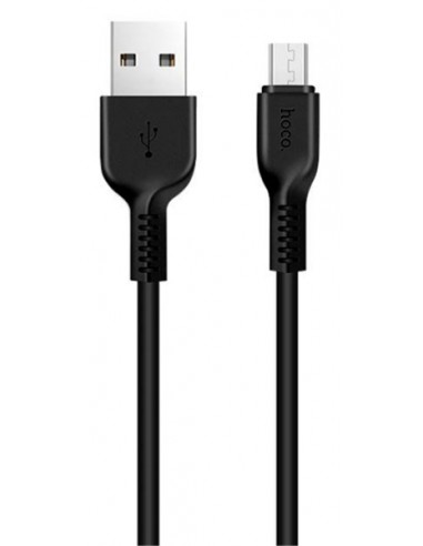 Hoco : Cable de datos microUSB 2m - negro (blíster)