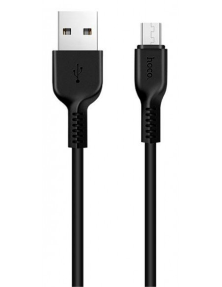 Hoco : Cable de datos microUSB 2m - negro (blíster)