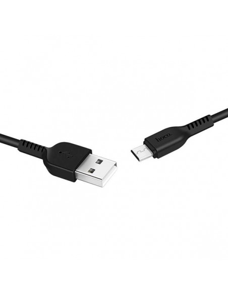 Hoco : Cable de datos microUSB 2m - negro (blíster)