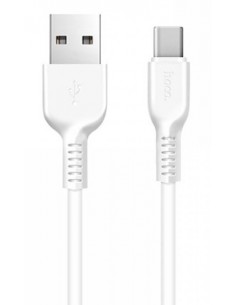 Hoco : Cable de datos (USB-A / USB-C 2m) - blanco (blíster)