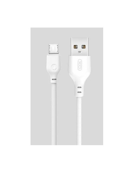 XO : Cargador de red L61 (2 x USB-A 2.4A + cable microUSB) - blanco (blíster)