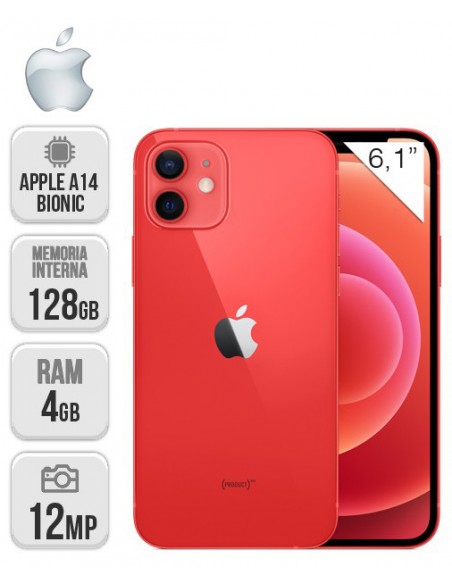 Apple : iPhone 12 128GB - Rojo