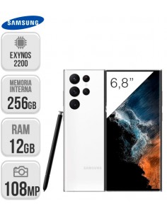 Samsung : S908 Galaxy S22 Ultra 5G 12/256GB - Blanco