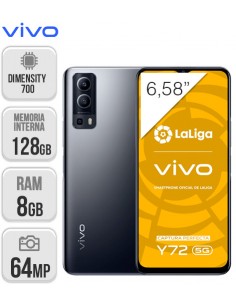 Vivo : Y72 FHD 5G 8/128GB - negro