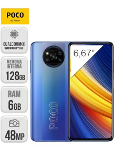 Xiaomi : Pocophone X3 Pro 6/128GB - Azul Helado