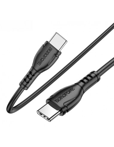 Borofone : Cable de datos BX51 (USB-C / USB-C) 60W - negro (blíster)