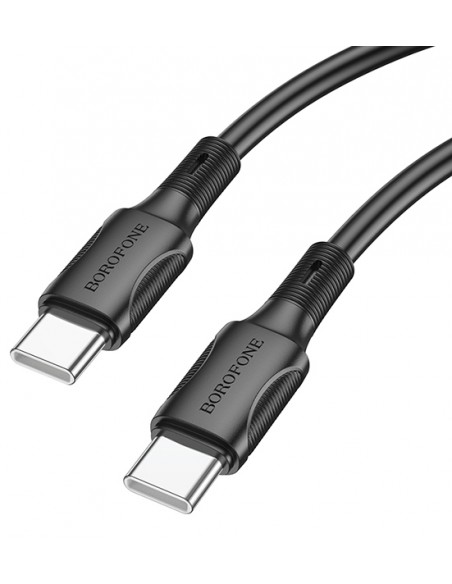 Borofone : Cable de datos BX80 (USB-C / USB-C) 60W - negro (blíster)
