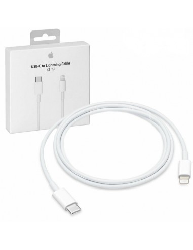 Apple : Cable de datos MKQ42ZM/A (USB-C / Lightning) 2m (blíster)