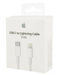 Apple : Cable de datos MM0A3ZM/A (USB-C / Lightning) 1m (blíster)