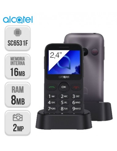Alcatel : 2019G Senior Phone - Metallic Black