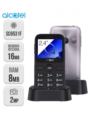Alcatel : 2019G Senior Phone - Metallic Silver
