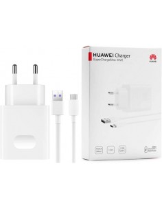 Huawei : Cargador de red 40W (USB-A / USB-C) - blanco (bulk)
