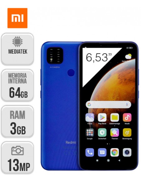 Xiaomi : Redmi 9C NFC 3/64GB - Azul crepúsculo