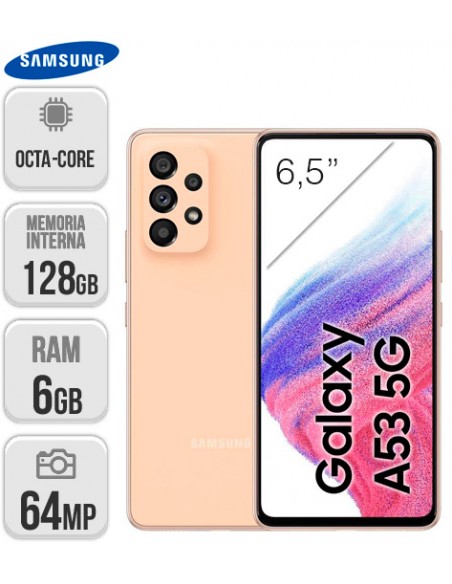 Samsung : A536 Galaxy A53 5G 6/128GB - Peach