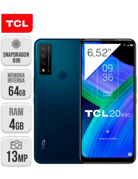 TCL : 20R T767H 5G 4/64GB - Azul