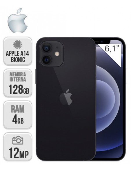 Apple : iPhone 12 128GB - Negro
