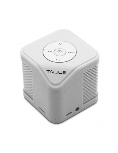 TALIUS : altavoz Cube 3W Fm/Sd bluetooth white
