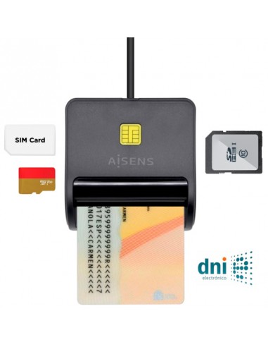 Aisens : Lector DNIe / SIM / microSD / SD (blíster)