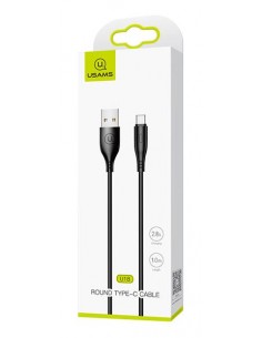 Usams : Cable de datos Round (USB-C) - negro (blíster)