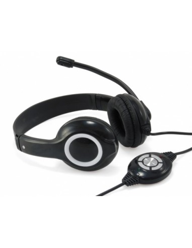 Conceptronic : CCHATSTARU2B auricular y casco Auriculares Alámbrico Diadema Llamadas/Música USB tipo A Negro, Rojo