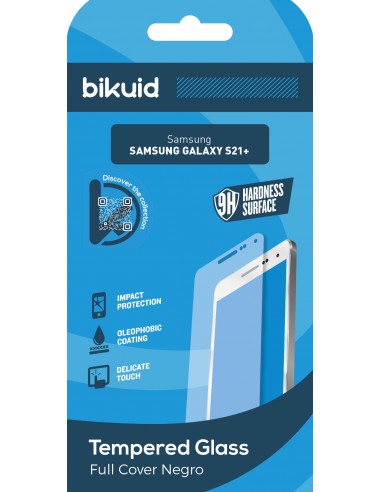 Bikuid : Full Screen Tempered Glass - Samsung Galaxy S21+ - negro