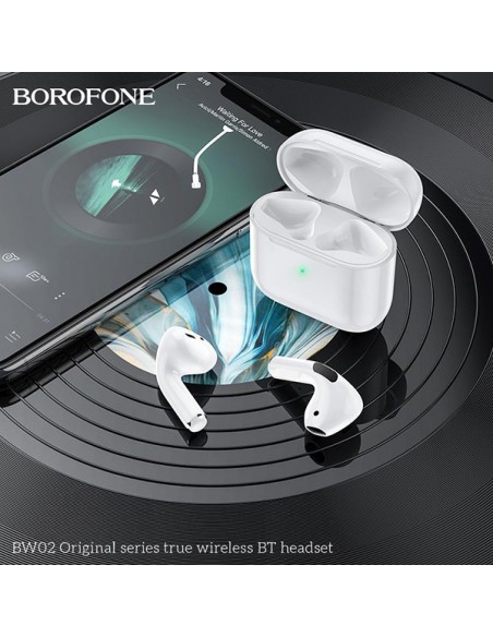 Borofone : Manos libres Bluetooth BW02 Plus - blanco (blíster)