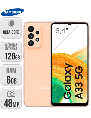 Samsung : A336 Galaxy A33 5G 6/128GB - naranja