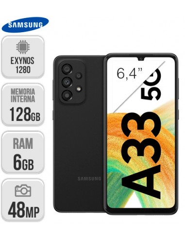 Samsung : A336 Galaxy A33 5G 6/128GB - negro